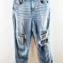 American Eagle  Outfitters Highest Rise 90's Distressed Boyfriend Jeans Blue 18R Photo 3