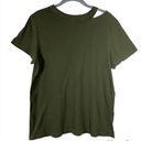 n:philanthropy Zander Distressed Short Sleeve Cotton T Shirt Olive Green Medium Photo 5