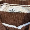 Hollister Brown And White Striped Sweater Photo 1