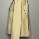 Franke Shop Size S Cream Faux Leather PVC Jacket Boxy Oversized Button Front Photo 13