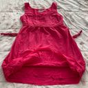 Juicy Couture Hot Pink A-line Textured 100% Cotton Lined Ties Closure Mini Dress, size 2 Photo 7