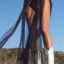 rave Festival multi slit black maxi skirt Photo 1