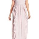 Donna Morgan New  Skye Ruffles Cutaway Halter Pink Gown Women's Size 18 Photo 1