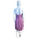 David's Bridal David’s Bridal Lavender Cascade Ruffle Strapless Cocktail Bridesmaid Dress 10 Photo 6