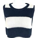 Tommy Hilfiger  Women's Heavy Weight Chunky Cotton Knit Sweater SZ L Navy, White Photo 2