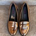 Heart soul Metallic Patent Bronze Slip On Loafers Photo 3