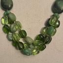 Coldwater Creek  green glass layered necklace Photo 1