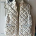 St. John’s Bay White puffer vest with gold accents Photo 0