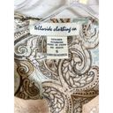 Krass&co Telluride Clothing . Womens Linen Paisley Tank Top Beige Blue Size Small Photo 4