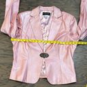 Bianco Nygard Pink Shimmer Leather Blazer Size 16 Photo 7