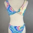 Skatie  x The Salty Blonde Suzanne Penny Bikini Size Medium Oahu Rainbow Tie Dye Photo 0