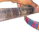 Stitched woven Genuine Leather Aztec Ethnic Boho Indie Print Belt size 42 pink Photo 6