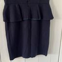 Alice + Olivia  Employed Victoria Navy Blue Peplum Dress Photo 7