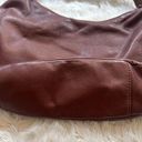 Banana Republic  Brown Leather Soft Tassel Zipper Slouchy‎ Hobo Shoulder Bag Photo 2