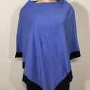 J.Jill New.  blue pancho with black border. One size. Retails $89 Photo 0