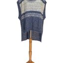 BCBGMAXAZRIA  Elinor Sweater Vest Blue Size XS/S Chunky Minimalist Coastal Boho Photo 6