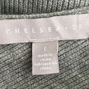 Chelsea 28 Sweater Dress Grey Knit Wrap Top Vneck Belted Side Slit Size Large Photo 8