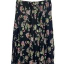 Dress Barn  flowy skirt midi floral motif black 22W Photo 0