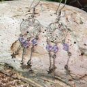 Sterling Silver  & crystal drop star earrings Photo 0