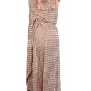 Caution to the Wind  Medium Midi Dress Faux Wrap Stretch Hi-Low V-Neck Cap Sleeve Photo 5