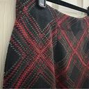 J. McLaughlin  Plaid Pencil Mini Skirt Women’s size Medium Black Red Green Gold Photo 2