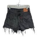 Levi's Levi’s Premium Studded Wedgie Cutoff Shorts in Black Denim - Size 27 Photo 2