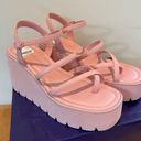 Madden Girl Steve Madden  Pink Chunky Wedge Sandals Y2K Size 7M Barbiecore NEW Photo 1