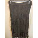 American Vintage Vintage Black Maxi Length Crochet Elastic Waist Boho Skirt Size Small Photo 2