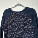 The Moon NWT Olivia Navy Sheer Sleeve Blouse Medium Photo 3