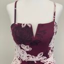 Trixxi Burgundy And white Flower Dress Photo 1