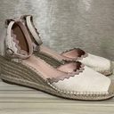 Kate Spade  Thea Espadrilles Wedge Sandal Women's Ivory Canvas Size 10 Photo 0