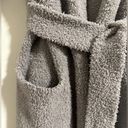 Barefoot Dreams  CozyChic softest gray robe/ belted cardigan Photo 3