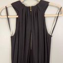 St. John  Women Black Halter Pleated Neck Drawstring Side Slits Midi Dress Size 2 Photo 2