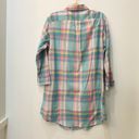 Ralph Lauren Lauren  Notch Collar Plaid Sleep Shirt sz small. Photo 7