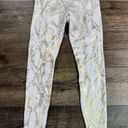 Curves & Combat Boot’s Gold Snake Print Leggings White Size M Photo 2