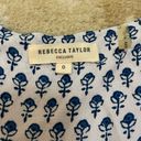 Rebecca Taylor  Exclusive blue and white floral blouse women’s size 0 Photo 4