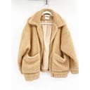 I am gia I.AM.GIA Pixie Caramel Tan Zip Up Sherpa Teddy Coat Size XS FLAWED Photo 11