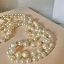 American Vintage Vintage “Tamar” Baroque Pearl Two Strand Necklace 25” Statement Gold Silver Photo 5