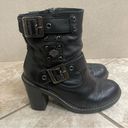 Harley Davidson  Women's  Ludwell BlackLeather  Heel Biker Boots Buckle !READ!** Photo 4