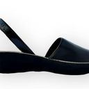 Kenneth Cole  Reaction Fine Glass black faux leather sling back lug sole wedge he Photo 1