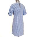 Crown & Ivy  Gingham Seersucker Bowed Puff Sleeve Shift Dress M Photo 1