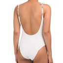 Vitamin A  Size 4 XS Valentina Ecorib One-Piece Rumba Polka Dot Swimsuit White Photo 1