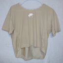 Nike Air Beige Short Sleeve Athletic Running Crop Top size small Photo 0