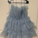 Audrey Parks Light Blue Ruffle Dress Photo 0