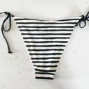 H&M Swim Black and White Striped Tie Triangle Bikini Bottom Size 8 US NWT Photo 3