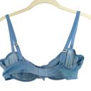 Cuup the Balconette Bra Mesh 32D, Sea Blue Unlined Underwire Size undefined Photo 3