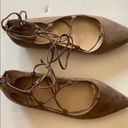 Unisa  beige suede pointed toe lace up flats size 7 Photo 5