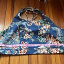 Torrid Active Low-Impact Wireless Strappy Back Sports Bra Blue Floral Sz 5 Photo 1