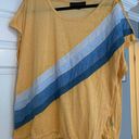 Vanilla Star Jeans Yellow and Blue Stripped Flowy Top Photo 0