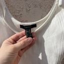 Forever 21 LG  white ribbed buckle  bodysuit Photo 1